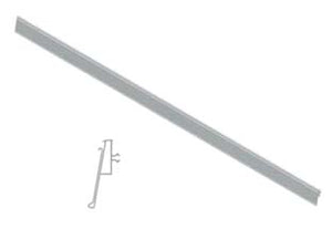 PORTAPREZZO PVC H40 BASCULANTE PER RIPIANO LAMIERA mm.40 h.x665 l.