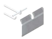 TARGHETTA PORTAPREZZO PER GANCI BARRE UNIVERSALI- - mm.75x40 - 100 pezzi