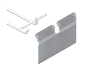 TARGHETTA PORTAPREZZO PER GANCI BARRE UNIVERSALI- - mm.75x40 - 100 pezzi