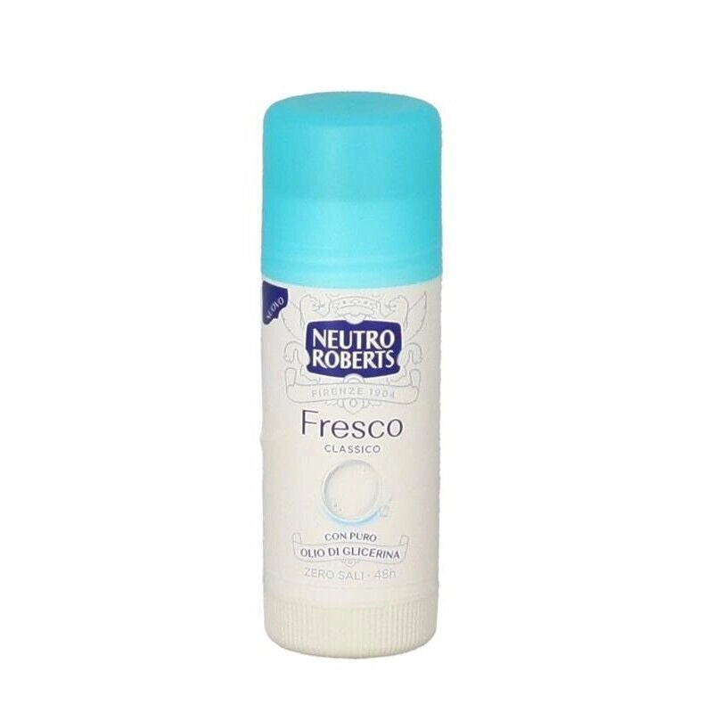 NEUTRO ROBERTS DEODORANTE STICK FRESCO ZERO SALI DI ALLUMINIO ZERO MACCHIE OLIO 40 ML 48H
