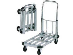 CARRELLO PORTATUTTO A 4 RUOTE PIEGHEVOLE ALLUM./ACCIAIO PORTATA KG.150    ALTE