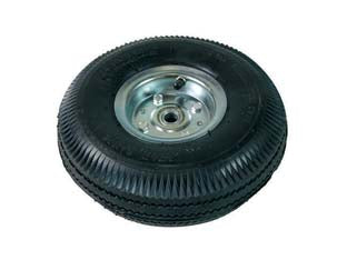 RUOTA PER CARRELLO PNEUMATICA MM.260 CON CUSCINETTO CERCHIO ACCIAIO  ø mm.260x85 foro mm.20    ALTE