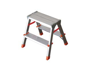 SCALA DOPPIA SALITA IN ALLUMINIO FILO  3 gradini cm.46x16,5x62h kg.3 (FI3)    FACAL