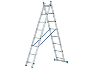 SCALA STILO ALLUMINIO DOPPIA/ESTENSIBILE GR EN 131  2x7 gr. cm.202314h. Kg.8,5 base cm.80 (SL2002)    FACAL