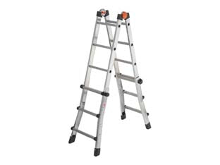 SCALA MULTIFUNZIONE TELESCOPICA PEPPINA D.Lgs. 81/08 4+5 gr. ap.cm.430h.cm.57x24x141h.Kg.12,3 ALL030    GIERRE