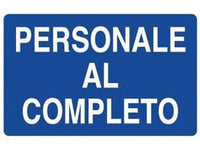 CARTELLO PERSONALE AL COMPLETO- - cm.70x50h. - 10 pezzi