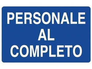 CARTELLO PERSONALE AL COMPLETO- - cm.70x50h. - 10 pezzi