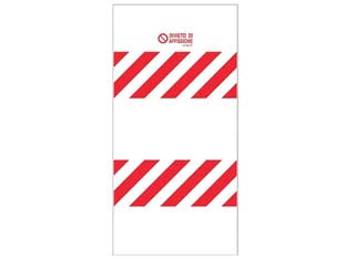 CARTELLO RECINZIONE CANTIERE DIVIETO DI AFFISSIONE- - cm.100x180h. - 10 pezzi