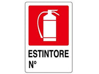 CARTELLO ESTINTORE n°- - cm.20x30h. - 10 pezzi