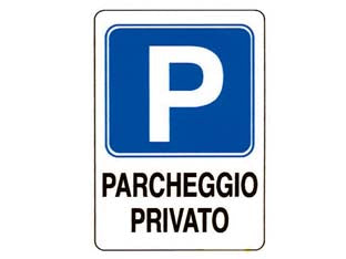 CARTELLO PARCHEGGIO PRIVATO- - cm.20x30h. - 10 pezzi