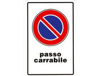 CARTELLO PASSO CARRABILE- - cm.20x30h. - 10 pezzi