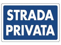 CARTELLO STRADA PRIVATA- - cm.30x20h. - 10 pezzi