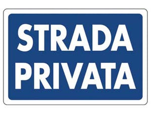 CARTELLO STRADA PRIVATA- - cm.30x20h. - 10 pezzi