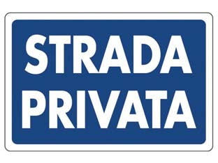 CARTELLO STRADA PRIVATA- - cm.30x20h. - 10 pezzi