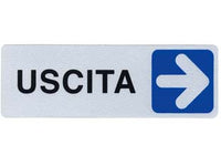 TARGHETTA ADESIVA USCITA (FRECCIA A DESTRA)- - cm.15X5h. - 10 pezzi