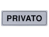 TARGHETTA ADESIVA PRIVATO- - cm.15x5h. - 10 pezzi