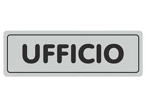 TARGHETTA ADESIVA UFFICIO- - cm.15X5h. - 10 pezzi