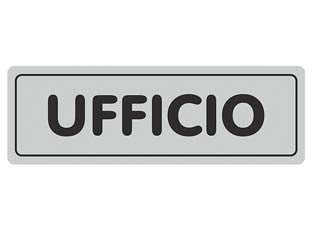 TARGHETTA ADESIVA UFFICIO- - cm.15X5h. - 10 pezzi