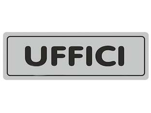 TARGHETTA ADESIVA UFFICI- - cm.15X5h. - 10 pezzi