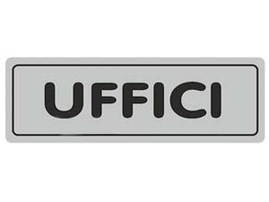 TARGHETTA ADESIVA UFFICI- - cm.15X5h. - 10 pezzi