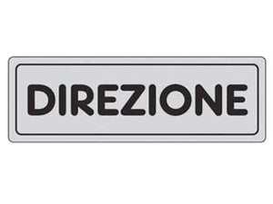 TARGHETTA ADESIVA DIREZIONE- - cm.15x5h. - 10 pezzi