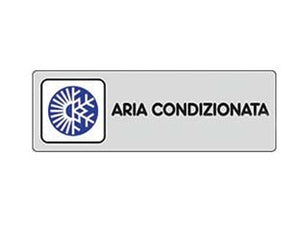 TARGHETTA ADESIVA ARIA CONDIZIONATA- - cm.15x5h. - 10 pezzi