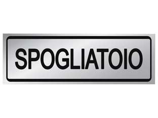 TARGHETTA ADESIVA SPOGLIATOIO- - cm.15X5h. - 10 pezzi