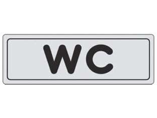 TARGHETTA ADESIVA WC- - cm.15X5h. - 10 pezzi