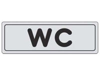 TARGHETTA ADESIVA WC- - cm.15X5h. - 10 pezzi