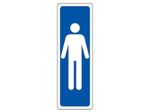 TARGHETTA ADESIVA FIGURA UOMO- - cm.5X15h. - 10 pezzi