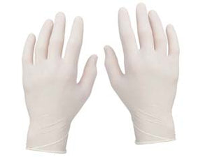 GUANTI IN VINILE BIANCHI SENZA POLVERE  tg.M conf. da 100 pz.
