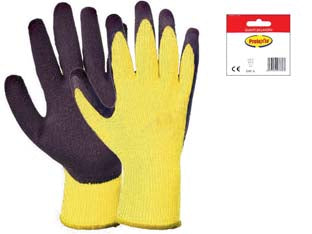 GUANTI DA LAVORO IMPREGNATI IN LATTICE ALTA VISIBILITA' PESANTI- - tg.10 - 12 blister EXCEL