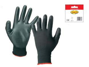 GUANTI DA LAVORO IN  POLIESTERE CON PALMO RICOPERTO IN LATTICE- - tg.XL misura 10 - 12 paio EXCEL