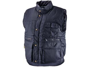 GILET IMBOTTITO IN POLIESTERE/COTONE BLU  tg.XL