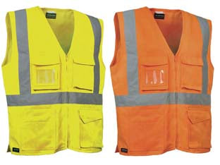 GILET SEKI AD ALTA VISIBILITA'  tg.M  arancio fluo/navy    COFRA