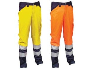 PANTALONE ENCKE AD ALTA VISIBILITA'  tg.L arancione fluo/navy    COFRA