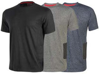 T-SHIRT  ROAD MANICA CORTA- - tg.M - grey meteorite - 90% cotone, 10% viscose - 3 pezzi U-POWER