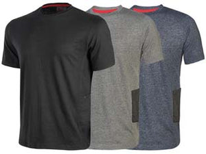 T-SHIRT  ROAD MANICA CORTA- - tg.XL - grey meteorite - 90% cotone, 10% viscose - 3 pezzi U-POWER
