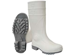 STIVALI DI SICUREZZA IN PVC BIANCO EN 345- - n°41 - colore della suola grigio - 1 paio