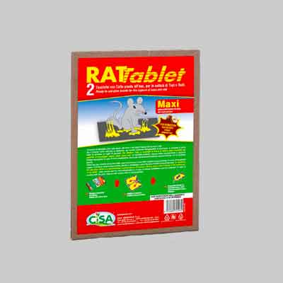 TAVOLETTE ADESIVE AROMATIZZATE PER TOPI 19x28 cm - conf. 2 pezzi - CISA ADRIATICA