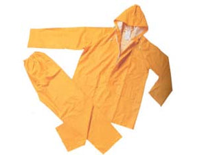 IMPERMEABILE GIACCA/PANTALONE IN PVC BISPALMATO PLP GIALLO  tg. XL    EXCEL