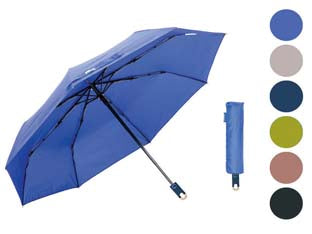 OMBRELLO PIEGHEVOLE MINI AUTOMATICO 8 STECCHE TINTA UNITA- - colori assortiti - 3 pezzi