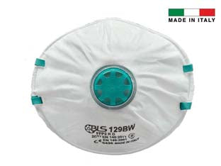 MASCHERINE CON VALVOLA FFP2 BLS CLASSIC 129BW IMBUSTATA SINGOLARMENTE- - 129BW - 10 pezzi BLS