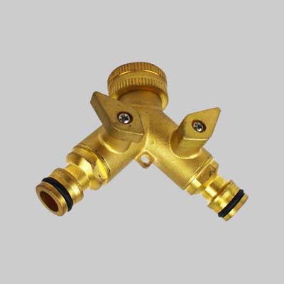 PRESA RUBINETTO DOPPIA USCITA IN OTTONE CON INNESTI RAPIDI IDEAL STAR - IDEAL STAR