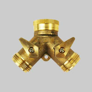 PRESA RUBINETTO DOPPIA USCITA IN OTTONE F 3/4 x M 3/4 x M 3/4 - IDEAL STAR