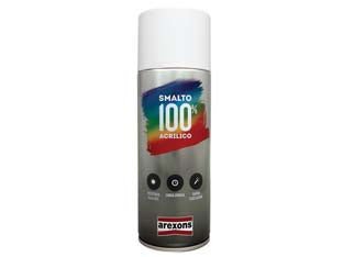 SMALTO 100% ACRILICO BIANCO ELETTRODOMESTICO SPRAY- - ml.400 bianco elettrodomestico (3700) - 6 pezzi AREXONS