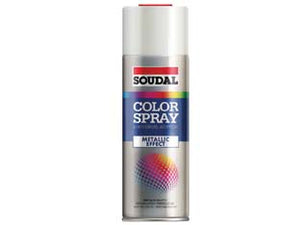 COLOR SPRAY METALLIC EFFECT SMALTO ACRILICO EFFETTO METALLIZZATO SPRAY- - ml.400 - argento metallizzato (155569) - 6 pezzi SOUDAL