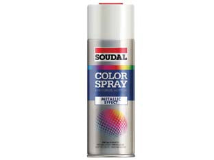 COLOR SPRAY METALLIC EFFECT SMALTO ACRILICO EFFETTO METALLIZZATO SPRAY- - ml.400 - argento metallizzato (155569) - 6 pezzi SOUDAL