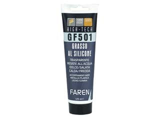 GRASSO AL SILICONE TRASPARENTE GF501- - ml.125 - 12 pezzi FAREN