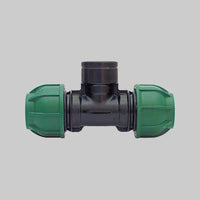 TEE A 90  ° A STRINGERE CON DERIVAZIONE FIL. FEMMINA  EE ? mm 32x1x32 - 10 PN - IRRITEC